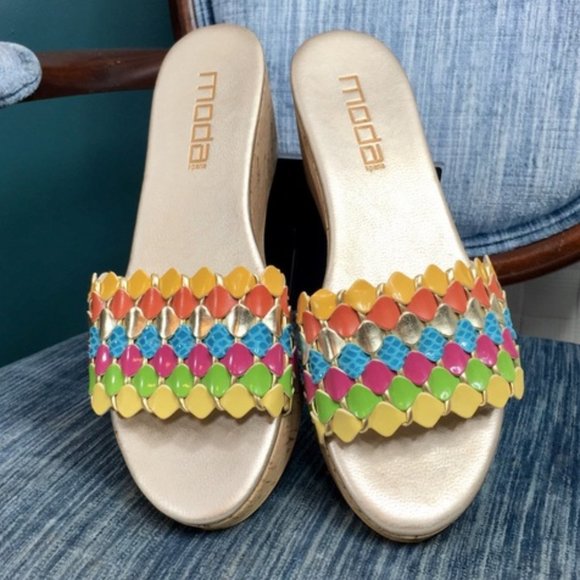 Moda Spana Shoes - Moda Spana Cork Heel Wedge Sandal size 7.5